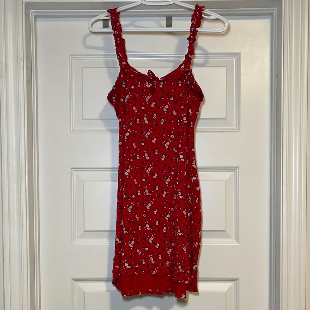 PrettyLittleThing Red Spaghetti Strap Babydoll Mini Dress